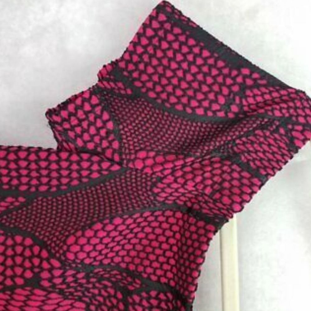 Bailey Blue Nordstrom XL Off Shoulder Mini dress Black/Fuchsia Pink NWT - Picture 11 of 12